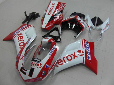 ABS Kit Carenatura Ducati 848 1098 1198 07-14 - Bianco Rosso Xerox