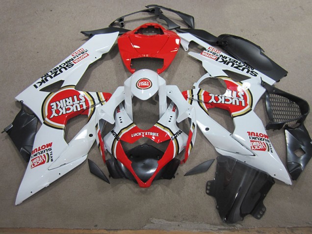 ABS Kit Carenatura GSXR 1000 K5 05-06 - Bianco Lucky Strike Rosso Motul