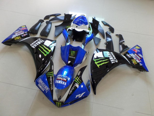 ABS Plastica & Carena R1 09-11 - Blu Nero Monster ABS Plastica & Carena R1 09-11 - Blu Nero Monster