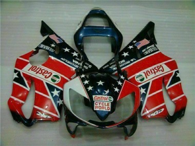 Carene CBR 600 F4i 01-03 - Rosso Bianco Blu Castrol Cycle World