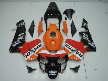 Carene CBR 600 RR 03-04 - Arancia Rosso Nero Repsol