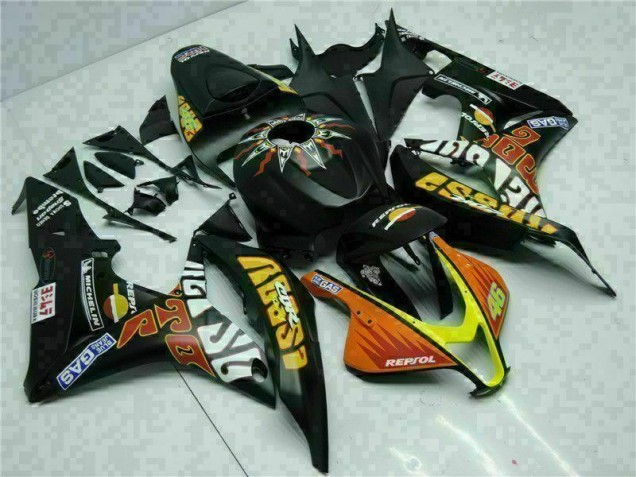 Carene CBR 600 RR 07-08 - Nero Giallo Repsol 46 Carene CBR 600 RR 07-08 - Nero Giallo Repsol 46