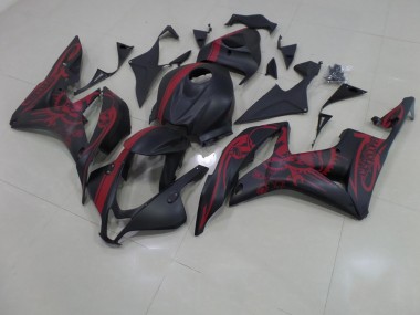 Carene CBR 600 RR 07-08 - Nero Opaco Rosso Cranio con Banda