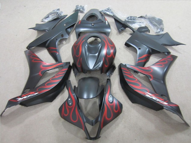 Carene CBR 600 RR 07-08 - Nero con Rosso Fiamma Carene CBR 600 RR 07-08 - Nero con Rosso Fiamma