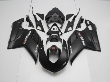 Carene Ducati 848 1098 1198 07-14 - Nero Opaco con Bianco Decalcomanie
