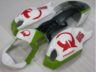 Carene Ducati Monster 696 08-12 - Bianco Rosso PRAMAC 65
