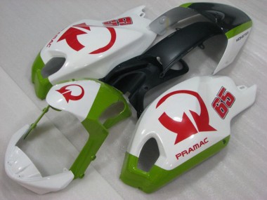 Carene Ducati Monster 696 08-12 - Bianco Rosso PRAMAC 65