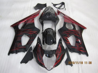 Carene GSXR 1000 K3 03-04 - Nero Rosso Fiamma