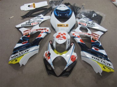 Carene GSXR 1000 K7 07-08 - Bianco Blu Dark Dog