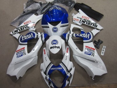 Carene GSXR 1000 K7 07-08 - Bianco Blu Lucky Strike Rosso Motul