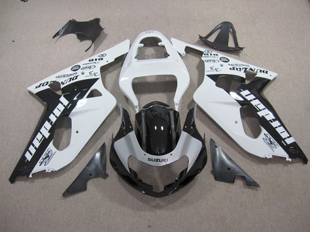 Carene GSXR 600 K1 K2 K3 01-03 - Bianco Nero Carene GSXR 600 K1 K2 K3 01-03 - Bianco Nero