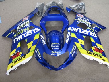 Carene GSXR 600 K1 K2 K3 01-03 - Blu Giallo Telefumia Movistar