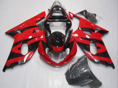 Carene GSXR 600 K1 K2 K3 01-03 - Nero Rosso
