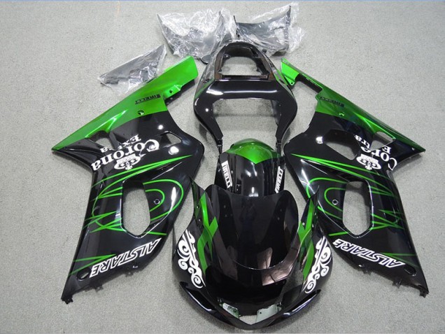 Carene GSXR 600 K1 K2 K3 01-03 - Nero Verde Corona Extra Carene GSXR 600 K1 K2 K3 01-03 - Nero Verde Corona Extra