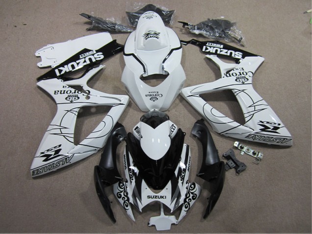 Carene GSXR 600 K6 06-07 - Bianco Nero Corona Extra Carene GSXR 600 K6 06-07 - Bianco Nero Corona Extra