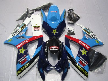 Carene GSXR 600 K6 06-07 - Blu Bianco Rockstar Makita