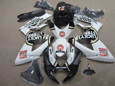 Carene GSXR 600 K6 06-07 - Nero Bianco Lucky Strike Motul