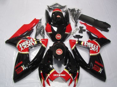 Carene GSXR 600 K6 06-07 - Nero Rosso Lucky Strike Motul