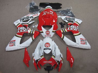 Carene GSXR 600 K6 06-07 - Rosso Bianco Lucky Strike Motul