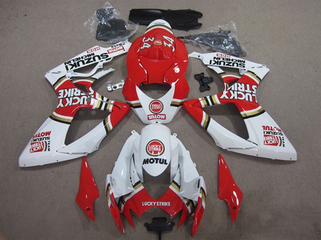 Carene GSXR 600 K6 06-07 - Rosso Bianco Lucky Strike Motul Carene GSXR 600 K6 06-07 - Rosso Bianco Lucky Strike Motul