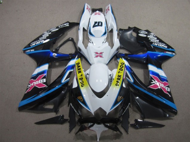 Carene GSXR 600 K8 08-10 - Bianco Dark Dog 07 Carene GSXR 600 K8 08-10 - Bianco Dark Dog 07