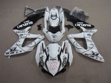 Carene GSXR 600 K8 08-10 - Bianco Nero Corona Extra Motul 8