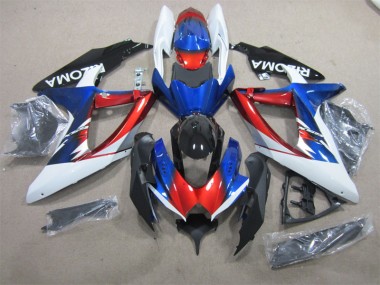 Carene GSXR 600 K8 08-10 - Blu Rosso Bianco