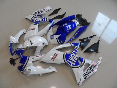 Carene GSXR 750 K6 06-07 - Blu Bianco Lucky Strike Motul 34
