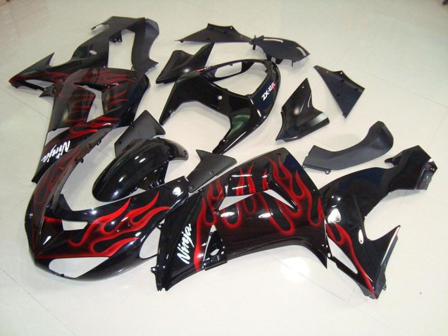 Carene & Plastica ZX10R 06-07 - Nero Rosso Fiamma Carene & Plastica ZX10R 06-07 - Nero Rosso Fiamma
