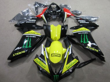 Carene R1 07-08 - Nero Giallo Motul Leovince