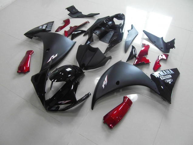 Carene R1 12-14 - Nero Opaco Rosso Carene R1 12-14 - Nero Opaco Rosso