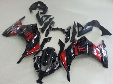 Carene ZX 300R 13-16 - Nero Rosso Monster