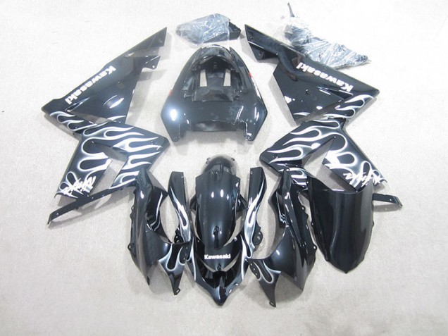 Carene ZX10R 03-05 - Nero Bianco Fiamma Carene ZX10R 03-05 - Nero Bianco Fiamma