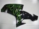 Carene ZX10R 06-07 - Nero Verde Fiamma Carene ZX10R 06-07 - Nero Verde Fiamma