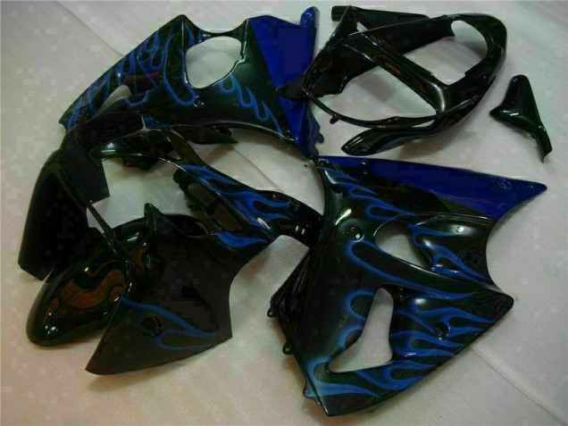 Carene ZX6R 00-02 - Nero con Blu Fiamma Carene ZX6R 00-02 - Nero con Blu Fiamma