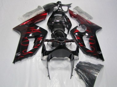 Carene ZX6R 03-04 - Nero Rosso Fiamma