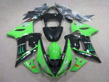 Carene ZX6R 05-06 - Nero Verde 3M Touch4 Monster
