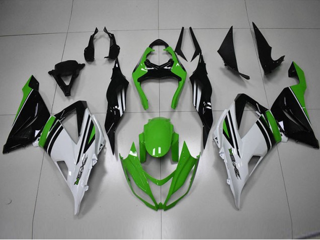 Carene ZX6R 13-18 - Nero Verde Bianco Carene ZX6R 13-18 - Nero Verde Bianco