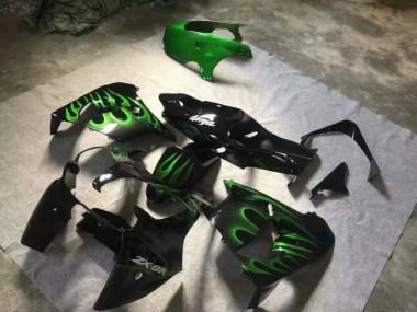 Carene ZX9R 00-01 - Lucido Nero Verde Fiamma