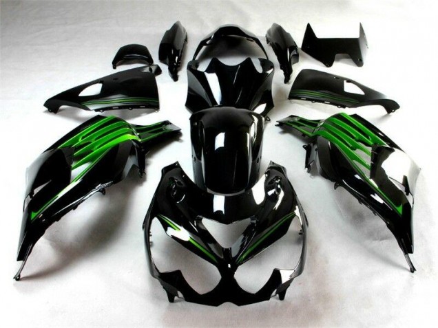 Kit Carenatura Completa ZX14R ZZR 1400 12-21 - Nero Verde Kit Carenatura Completa ZX14R ZZR 1400 12-21 - Nero Verde