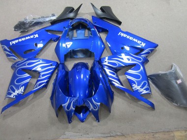 Kits Carene & Plastica ZX10R 03-05 - Blu Bianco Fiamma
